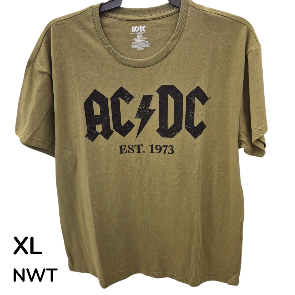AC/DC Khaki Graphic Tee
